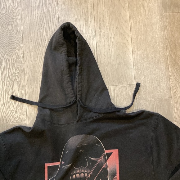 Tultex 320 skull Hoodie pullover kangaroo sweatshirt - Picture 4 of 7